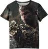 2024 Black Myth Wukong Color Printing Pattern Printing Short Sleeve T-Shirt Summer Men's and Women's Casual Versatile Fashion