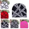 Acrylic Street Style Knit Hat For Men And Women With Letter Embellishments Chain