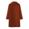 Damen Plus Size Wolljacke Zweireihig Umlegekragen Mantel Einfarbig Locker Thermisch Langärmelig Frühling Herbst Winter Pendeln Verabredung