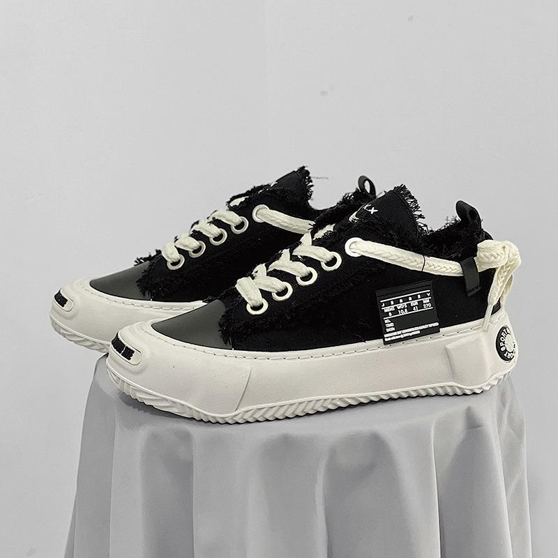 

Niche design 2025 новые кроссовки для скейтбординга модная обувь INS повседневная мужская парусиновая обувь Mori в гонконгском стиле клоунские туфли Harajuku 44