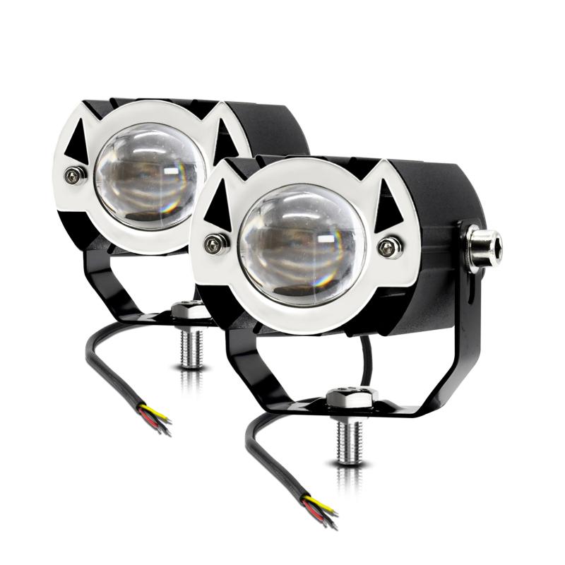 Motorcycle LED Driving Lights 60W 6000K/3000K Super Bright Spotlights Waterproof Fog Lights for Cars Tractors Trucks ATVs SUVs