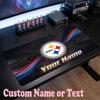 Pittsburgh Steelers Benutzerdefinierter Name Text Mauspads, Große Schreibtisch-Mausmatte, Personalisierte Home-Office-Geschenkidee