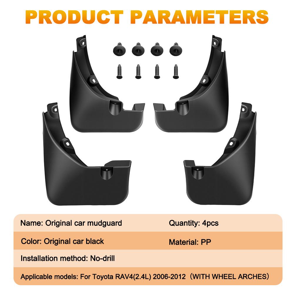 Car Mud Flaps FOR Toyota RAV4 2.4L 2006 2007 2008 2009 2010 2011 2012 for Hybrid Decorate Car Mud Flaps Mudguards Splash Guards армия зеленый