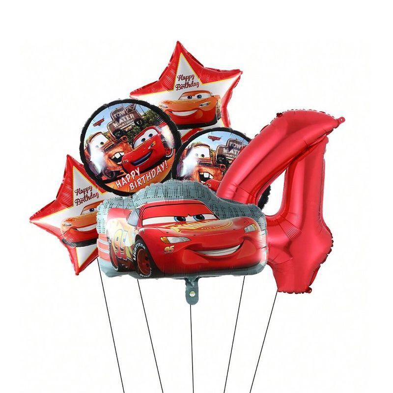 Aluminum Film Balloon Digital Birthday Set Racing Car Decoration Theme Children's Birthday Party Decoration