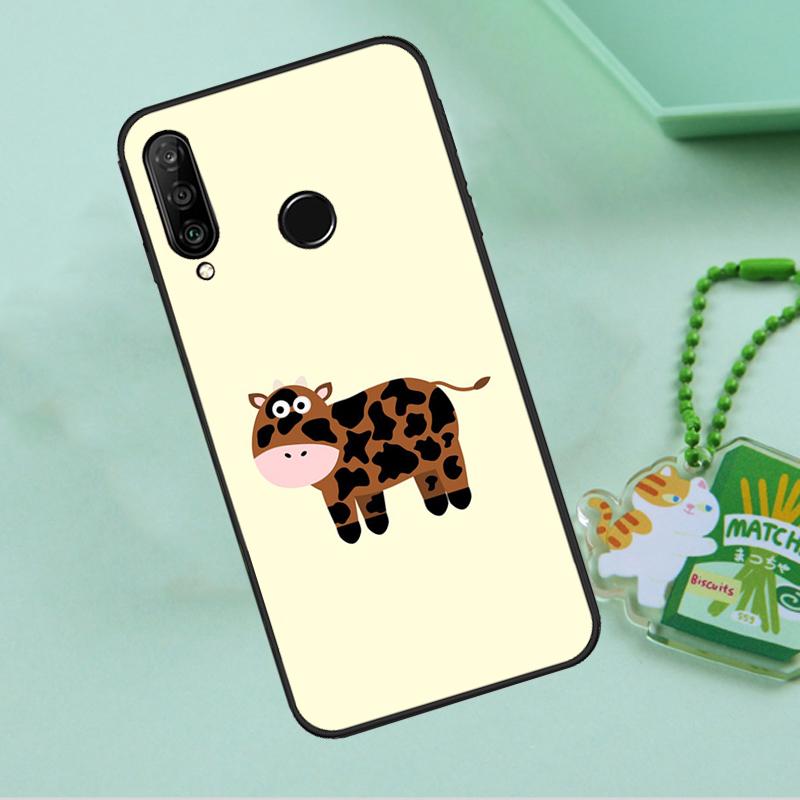 Cartoon Cute Cow Spots For Huawei Nova Y90 Y70 Y60 Y61 Y91 Y72 9 10 SE 12i 12s 11i 5T P60 Pro P20 P30 P40 Lite Case