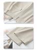 Women's Beige Wide-Leg Suit Pants - Spring 2025 Petite Casual Slimming Nine-Point Trousers