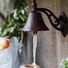 Timbre Retro Rústico para Exteriores Campana de Hierro Fundido Resistente para la Cena Colgante de Pared Timbre de Bienvenida Vintage para el Hogar Decoración de Jardín