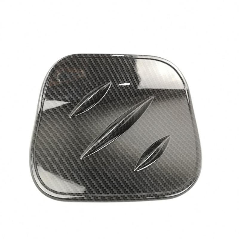 1X Car Carbon Fiber Look Fuel Tank Decorator Cover For Toyota C-Hr Chr Lhd 2018