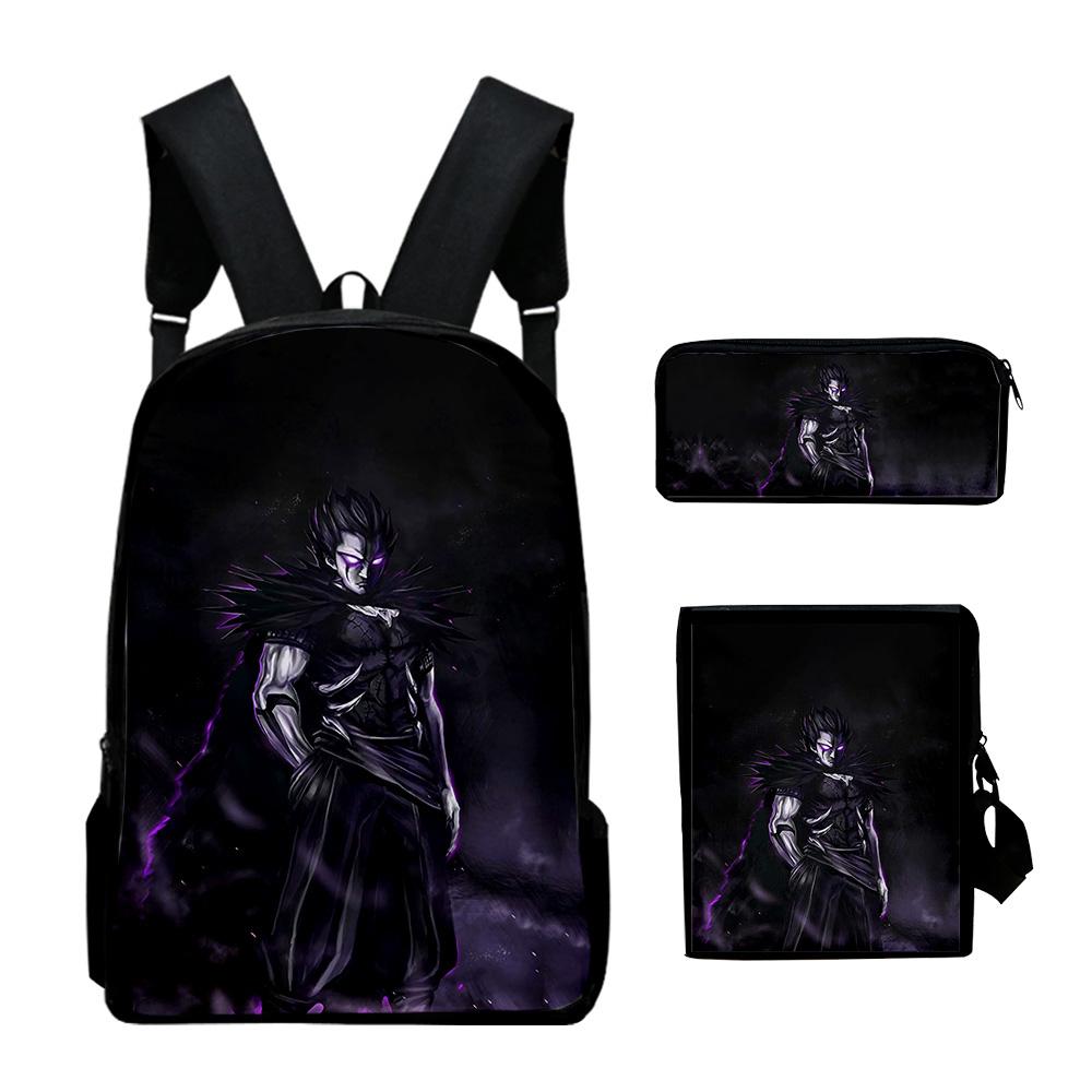 Klassisch Neuheit Zatch Bell Anime 3D-Druck 3 Stück/Set Schüler Rucksäcke Laptop Tagesrucksack Rucksack Schräg Schultertasche Federmäppchen