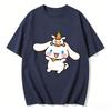 2026 New Cinnamoroll Cow Cartoon Print Tshirt Family Matching Outfits Casual Short Sleeve Tee for Women Unisex Kids Highquality