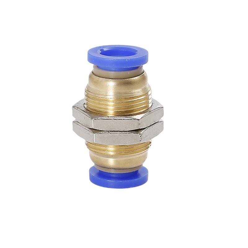 Pneumatic Quick Push-in Bulkhead Connector for PU Tubing, PM-8