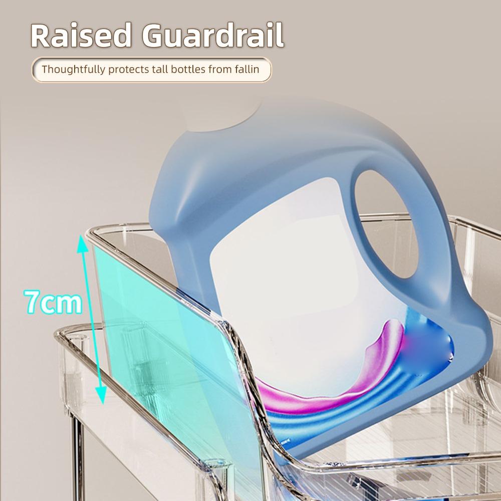 Transparent Under Sink Organizer 2 Tier CD Holder Stand Pull Out Storage Shelf Under Sink Area