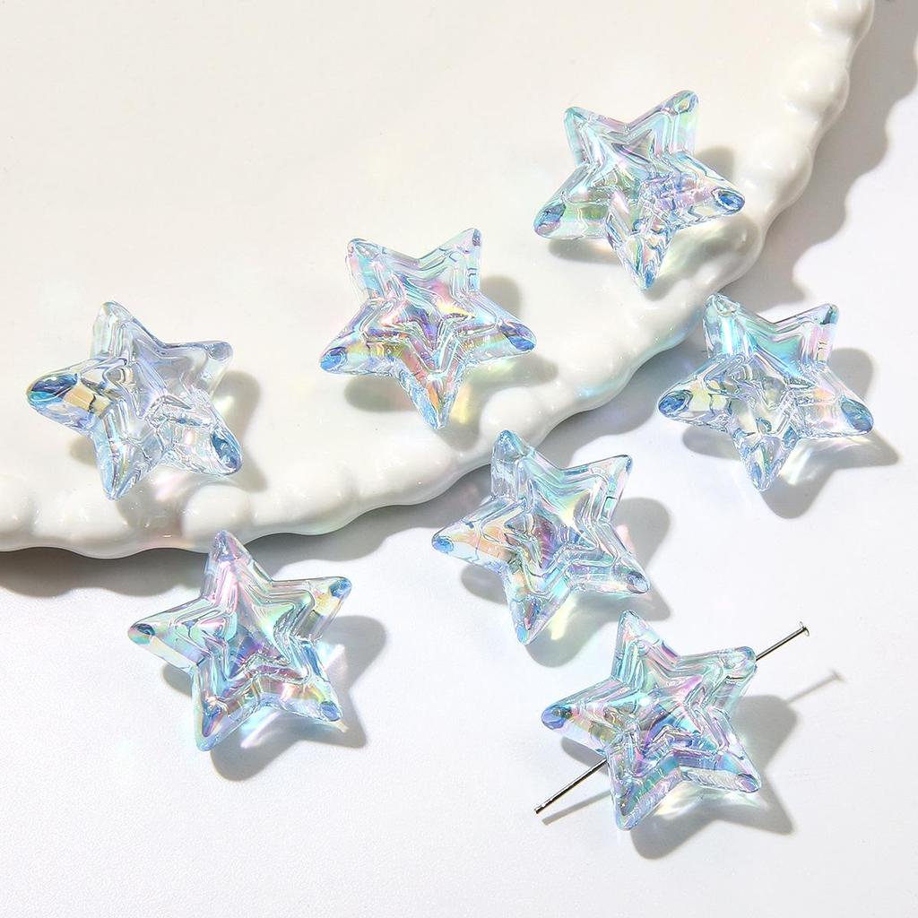 Acrylic Iridescent Star Beads DIY Kit for Hairpins, Bracelets, and Necklaces