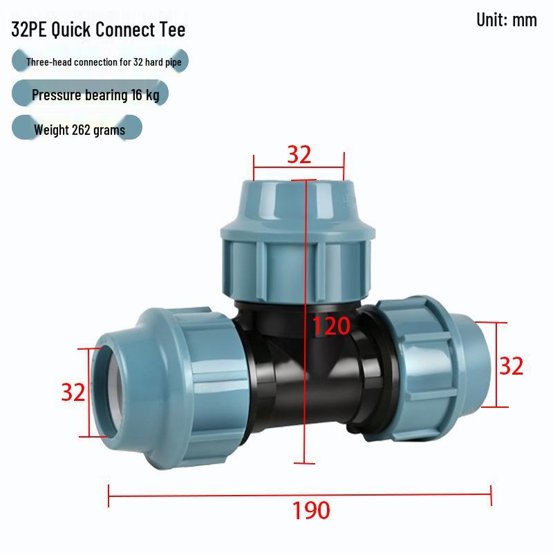 Quick Connect PE Pipe Fittings: Live Joint Tee, Elbow, Ball Valve - No Hot Melt Required