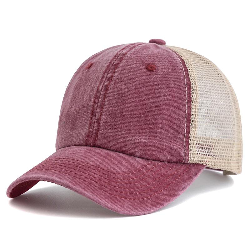 Hot Sale Unisex Trucker Hat Multi Colors Plain Baseball Cap Women Men Washed Cotton Cap