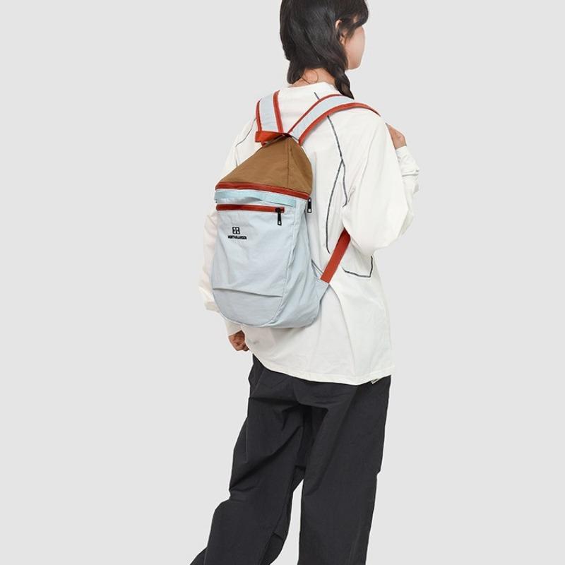 Summer New Leisure Travel Bag College Wind Contrasting Color Backpack Large Capacity High School Student Schoolbag