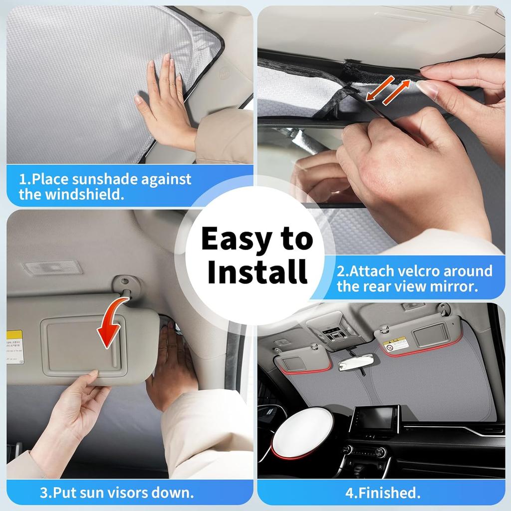 Windshield Sun Shade For Subaru Forester -2025 — Upgraded Nano Materials Front Window Shade Cover For Forester 2025 Accessories, Foldable