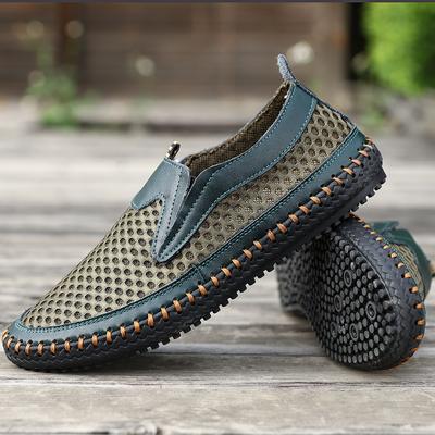 Herren Sneaker Slip-on Loafer Atmungsaktives Mesh Freizeitschuhe Handgemachte Herren Fahrflats Sommer