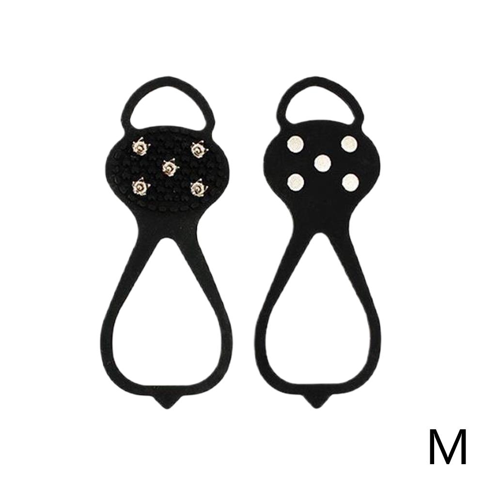 

1 пара 5 шипов противоскользящие ботинки для походов по льду и снегу зимние защитные ботинки универсальные профессиональные кошки для скалолазания