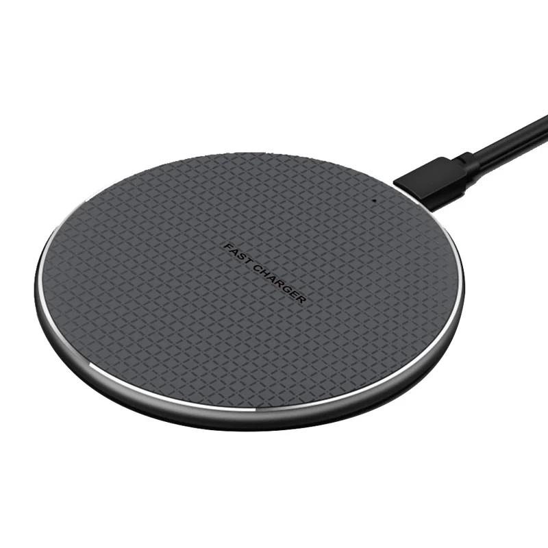 

Q25 15W Qi Wireless Charger Metal Phone Ultra-Thin Fast Charging Pad чорний