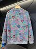 Men's Colorful Heart Print Round Neck Sweatshirt - Stylish, Versatile, & Casual Pullover for Autumn/Winter