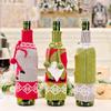 Creative Knitted Christmas Wine Bottle Cover Featuring Adorable Rudolph Design For Festive Table Decor