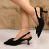 High-heeled Shoes, Headband Sandals, Women's Shoes, Large Size, Shallow Toe, Single Shoes, Thin Heel