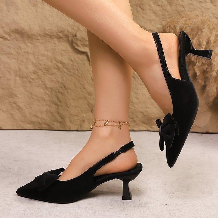 High-heeled Shoes, Headband Sandals, Women's Shoes, Large Size, Shallow Toe, Single Shoes, Thin Heel