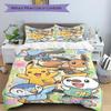 3pcs Pokemon Duvet Cover Set - Machine Washable, Includes 1 Duvet Cover and 2 Pillowcases, No Core Included, All-Season Home Decor for Dorms