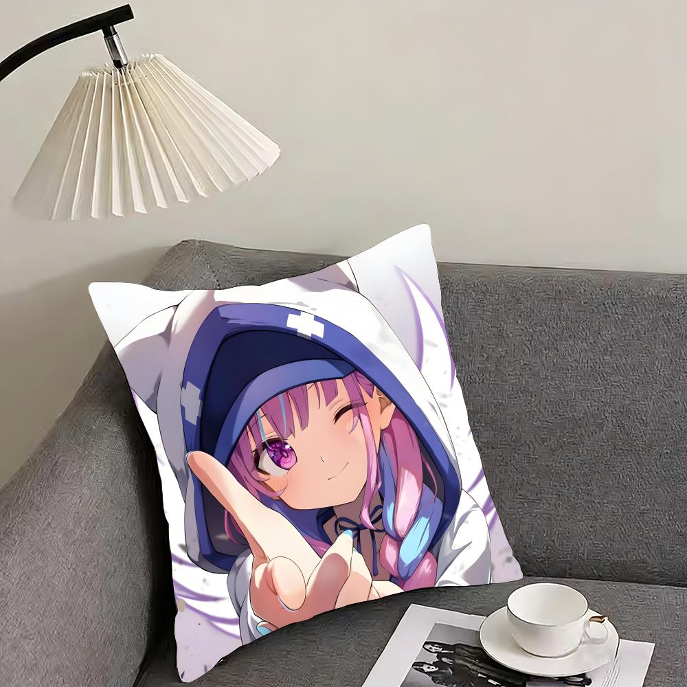 

HHololive MMinato AquaS Cushion Cover Pillowcase Ultra Soft Skin Friendly Fabric Cloud Like Comfort Concealed Zipper 30x30cm
