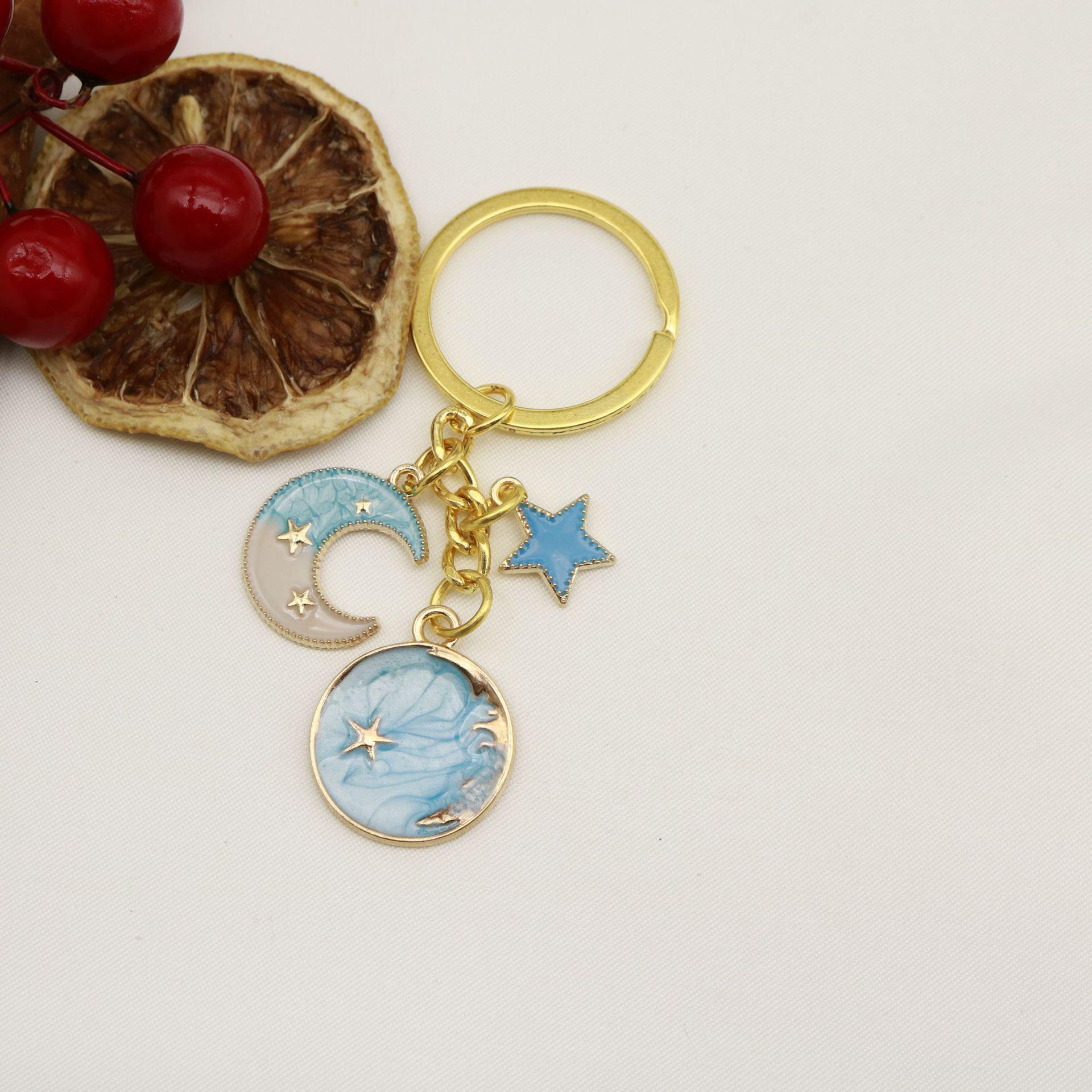 Creative Cartoon Constellation Globe Keychain Pendant for Backpack and Handbag
