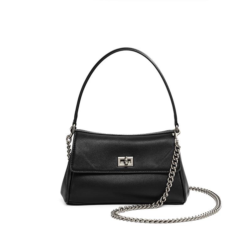 

Women s Cowhide Crossbody Bag with Chain Small Design High-End Handbag for Office Workers Single Shoulder Fashi Accessory