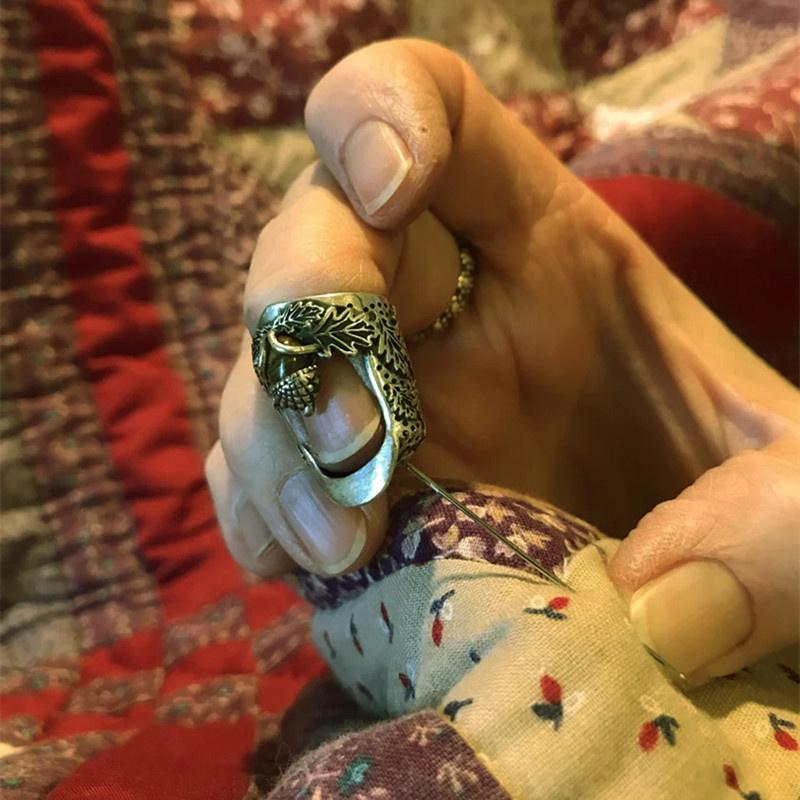 Open Nail Acorn Thimble Thimbles For Hand Sewing Quilting Finger Protector Zinc Alloy Finger Thimble Shield Diy Sewing Tool