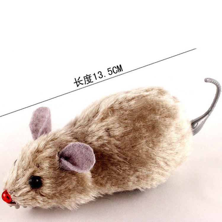 

WTEMPO hot Creative Funny Clockwork Spring Power Plush Mouse Toy Cat Dog Playing Toy Mechanical Motio