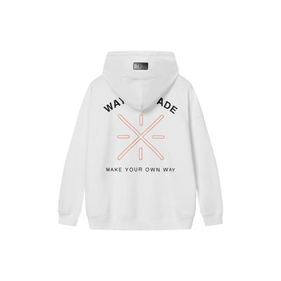 Li Ning Logo Letter Print Pattern Pullover Long Sleeve Sweatshirt Men Sweatshirt White AWDSA29-2