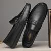 Fashion New Style Men Business Loafers Genuine Leather Slip on Flats Handmade Casual Shoes Formal Wedding Driving Shoes Breath Moccasins
