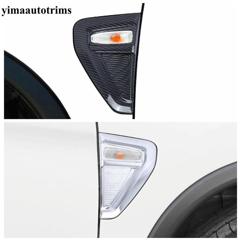 Car Body AC Air Flow Vent Fender Cover Kit Trim For Mitsubishi ASX ABS Chrome / Carbon Fiber Look Exterior Accessories