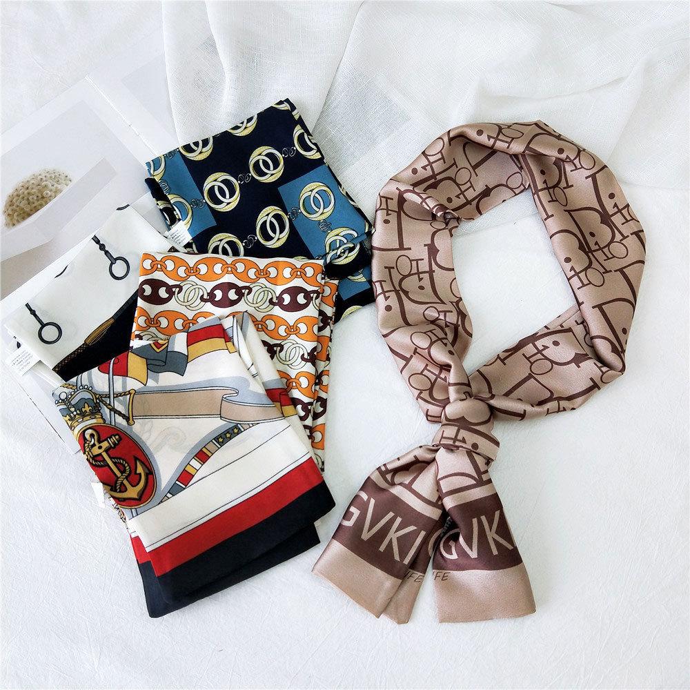 New Scarves Silk Scarves Women'S Spring And Autumn Season Long Decorative Professional Scarves Summer Thin Styles Paired With Shirts Stylish