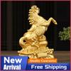 Standing Horse Sculpture Zodiac Blessing Souvenir Feng Shui Horse Year Ornament for Home Office Tabletop Decorations