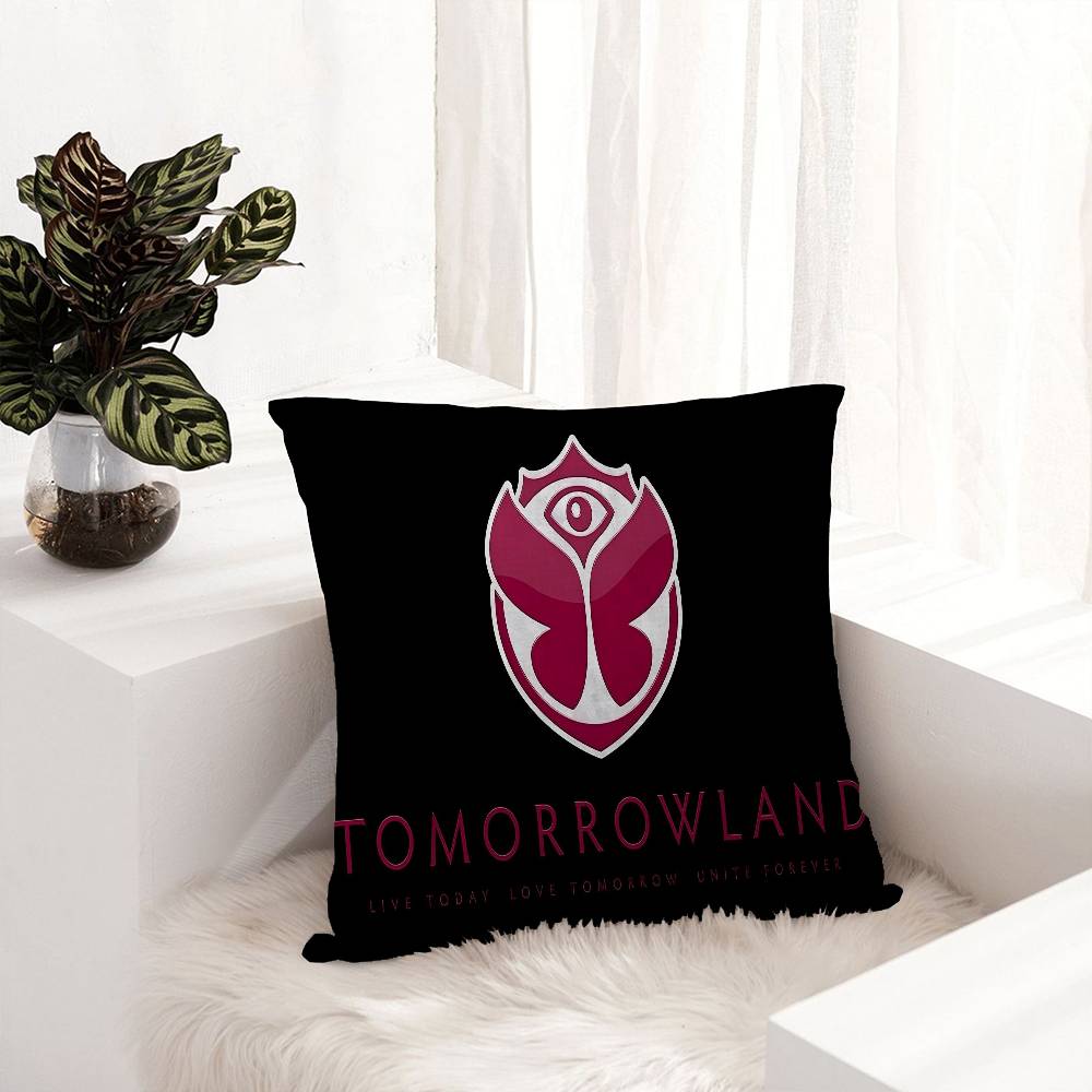 T-Tomorrowland Music Logo Personalized picture text home decorative pillows Household Gifts 45x45cm