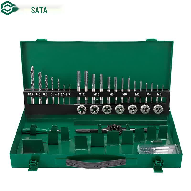 SATA High-Speed Steel Tap and Die Set 37-Piece