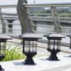 Solar Powered LED Garden Yard Pillar Lamp Outdoor Decorative Auto On/Off Light