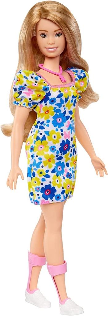 Mattel Barbie Fashionista Doll with Down Floral Made In Partnership with the National Down Syndrome Association Syndrome, Dress, [Product]