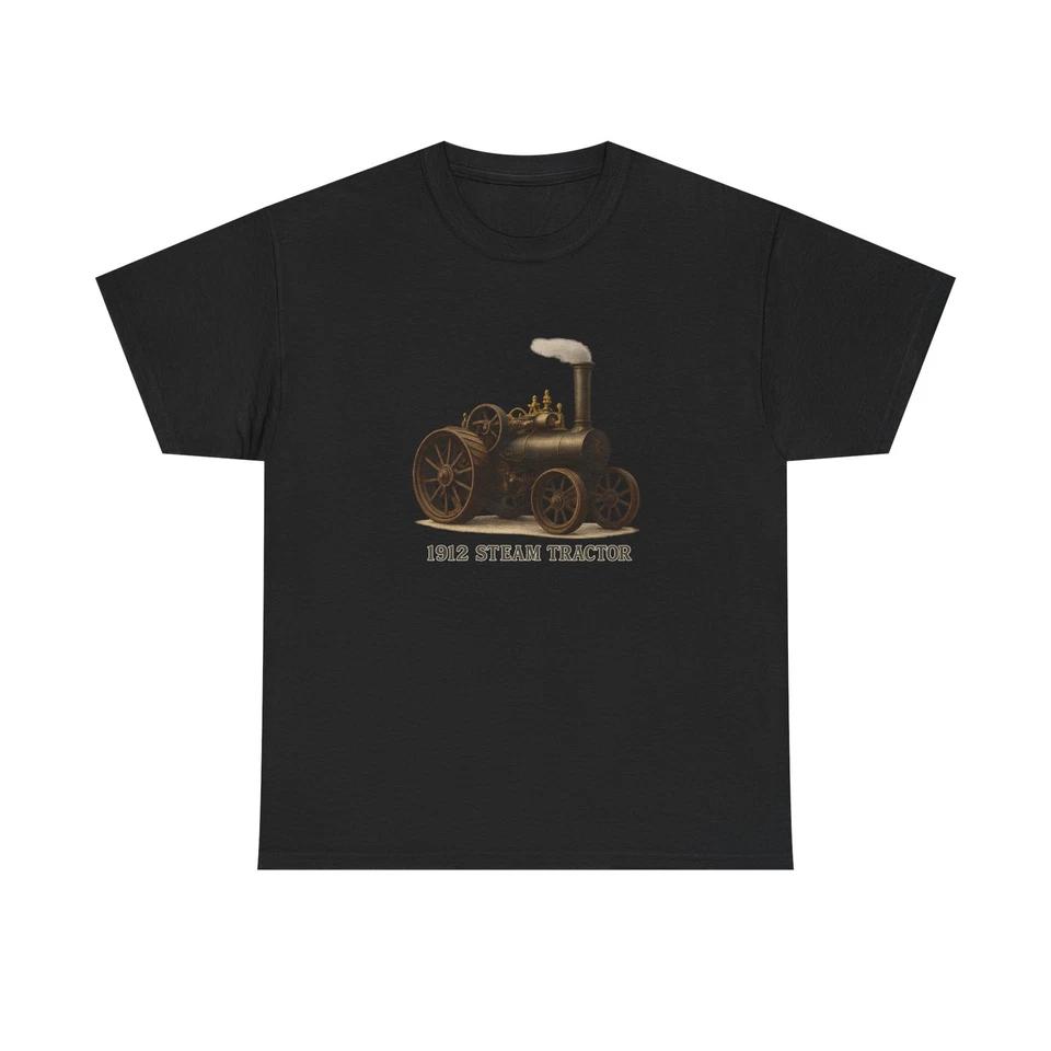 Unisex Adult T Shirt 1912 Steam Tractor Field Engine Art S