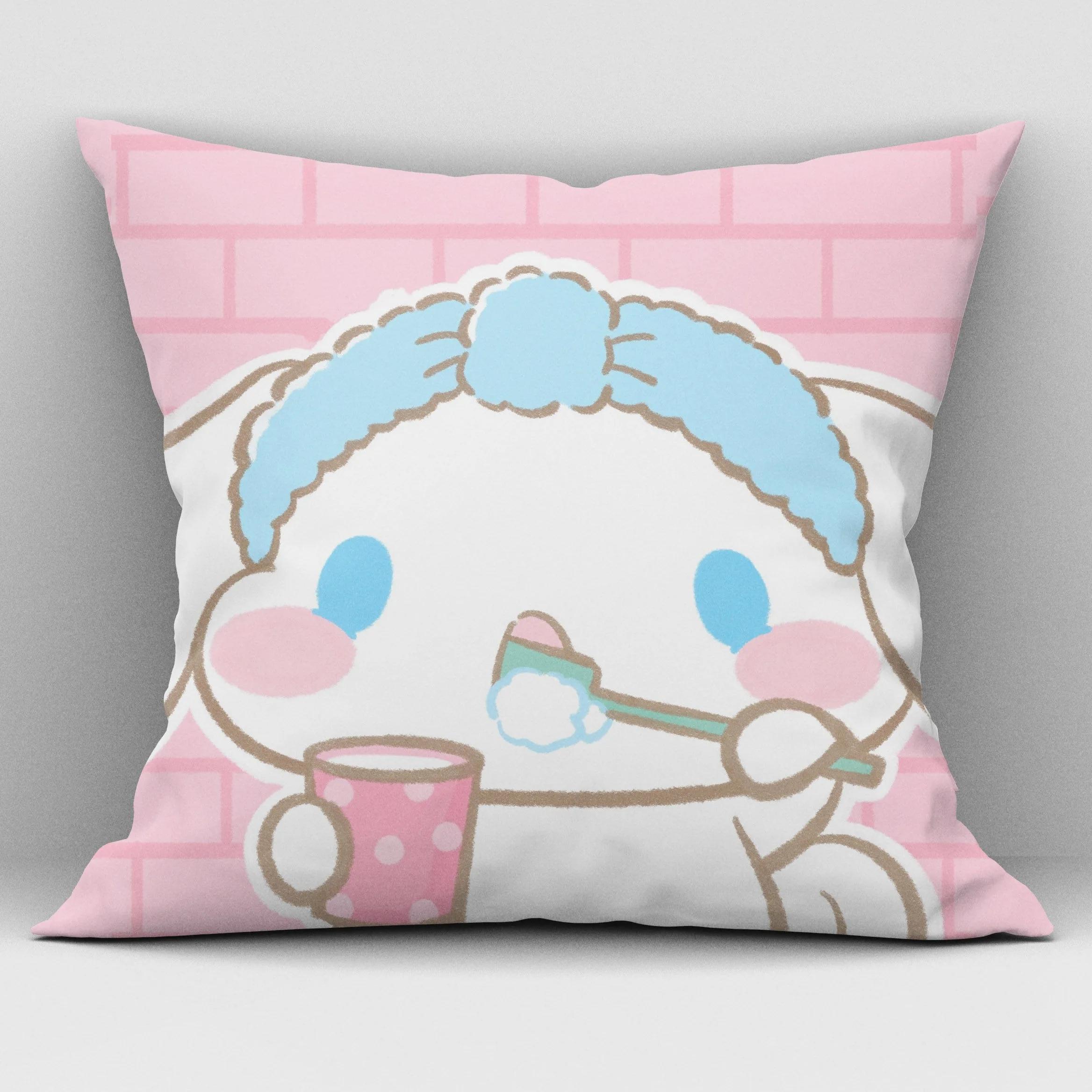 

Sanrio Собачка Корица Наволочка на подушку с большими ушами Подушка для гостиной Чехол для подушки для дивана Кавайная комнатная декорация Подарок на день рождения Подарок 16x16Inch