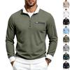 Men S Loose Fit Waffle Texture Stand Collar Casual Sweatshirt
