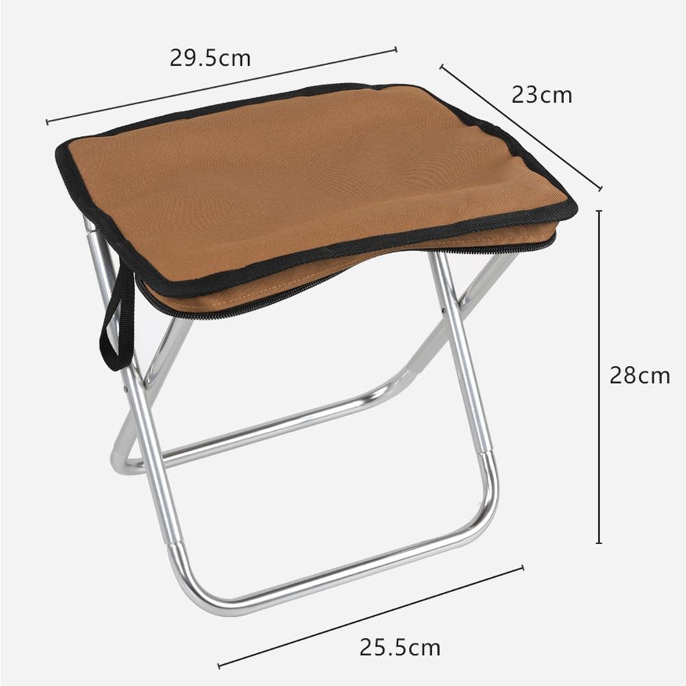 Folding Stool Outdoor Camping Chair Portable Ultralight Stainless Steel Handbag Pocket Little Mazar For Nature Hike Fishing Tourist