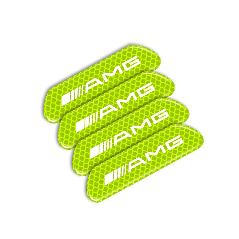 4PCS/set Car Reflective Safety Strip Stickers For Mercedes Benz AMG GLE GLS GLC CLA GLB ML C500 C200 C300 W204 W206 W205 W212 W203