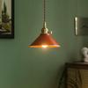 Kangxi Red Glaze Ceramic Pendant Light - Retro Chinese Teahouse Style