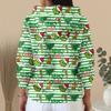 Women's Fashion Casual Sweater Button-Up Print Cardigan  Hooded Jacket